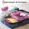 Byootique Set of 2 Clear Makeup Bag Cosmetic Organizer Travel Toiletry Pouch Handle Zipper for Makeup Artist Pink - 4 of 4