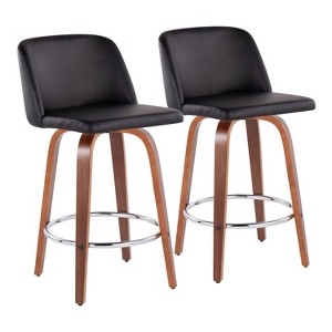 Set of 2 Toriano Square Height Barstools - LumiSource
 - 1 of 4