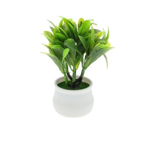 Unique Bargains Artificial Plants Plastic Green 2.76"x2.76"x5.51" 1 Pc - 1 of 4