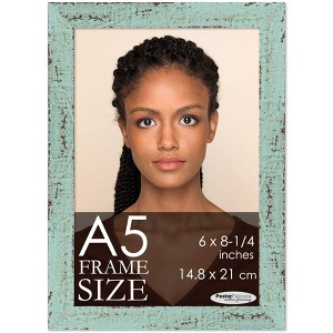 PosterPalooza | Photo Size Shabby Chic Green Picture Frame - UV Acrylic, Foam Board Backing, Hanging Hardware - 1 of 4
