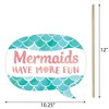 Big Dot of Happiness Funny Mermaid Party Photo Booth Props Kit, Mermaid Birthday Party Decorations - 10 Count Selfie Prop Sticks - 4 of 4