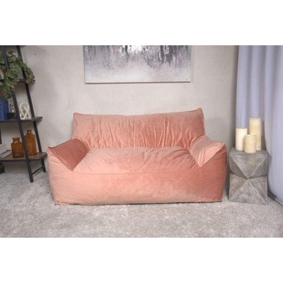 SKRAN 2 Seater Oversized Bean Bag Chair with Armrests for small space Living Room, Bedroom,  Pink