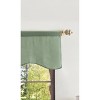 Martha Stewart Lucca Velvet Scallop Lined Valance Green - 2 of 4