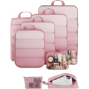 9/11 Set Compression Packing Cubes Travel Essentials,Compressible Expandable Large Luggage Suitcase Organizer - 1 of 4