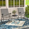 Tangkula Set of 4 Patio Rocking Char Outdoor Folding Rocker w/ Sturdy Metal Frame - 2 of 4