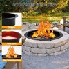 Fire Pit Ring for Outside Wood Burning,Firepit Ring Steel Round Bonfire Pit Inserts Ring Metal,for Outdoor Camping and Courtyard Heating - 3 of 4