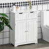 kleankin Freestanding Bathroom Storage Cabinet, Floor Cabinet with 2 Drawers, Adjustable Shelf, for Bathroom, Living Room or Entryway, White - 3 of 4