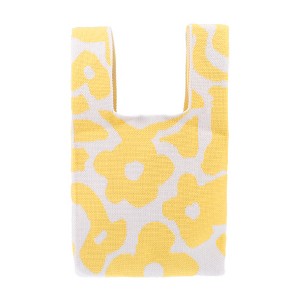 Unique Bargains Reusable Mesh Net Grocery Tote Bags Flowers Yellow White 1 Pc - 1 of 4