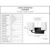 Urban Ambiance Luxury Contemporary Bath Light 8.5''H x 13.5''W,  Midnight Black Finish,  Louisville Collection, UHP4329 - 3 of 4
