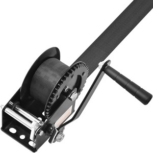 VEVOR Hand Winch, 1200 lbs Pulling Capacity, Boat Trailer Winch Heavy Duty Rope Crank with 23 ft Polyester Strap and Two-Way Ratchet - 1 of 4