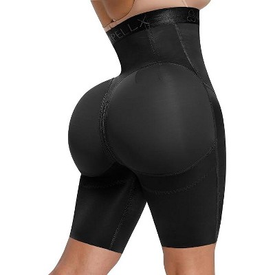SHAPELLX Shapewear For Women Tummy Control High Waisted Body Shaper Shorts Butt Lifting Shapewear Higher Power Panties—Black 38