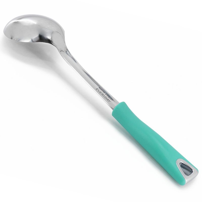 Martha Stewart Everyday Drexler 2 Piece Ladle and Serving Spoon Kitchen Tool Set in Turquoise, 4 of 7