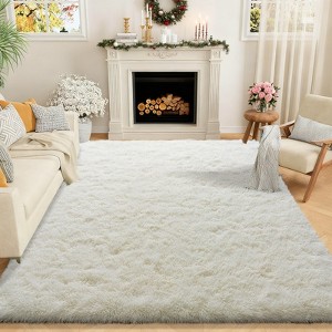 Soft Shag Area Rug 6x9 for Living Room or Bedroom, Fluffy Non-Slip Plush Carpet, Cozy Fuzzy Indoor Rug for Kids Room - 1 of 4
