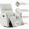 Sapphtopaz Leather Accent Chair Glider Rocking Recliner Chair Rocking Chair Modern Armchair Comfy Chair for Bedroom, Living Room - 3 of 4