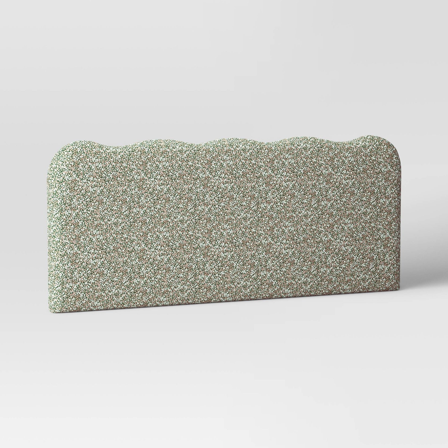 Full Headboard Scalloped Wave Green Scatter Floral - Threshold™ designed with Studio McGee
