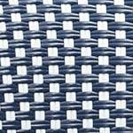 grey frame & navy blue rattan