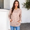 Anna-Kaci Women's Leopard Print Hoodie with Drawstring and Kangaroo Pocket for Daily Wear- X Large, Brown - 4 of 4