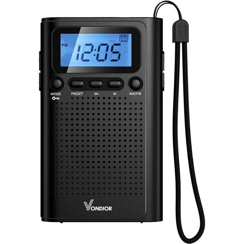 Vondior Portable Radio, Digital AM/FM with Best Reception, Battery Operated with Speaker & Headphone Jack, 1 of 2