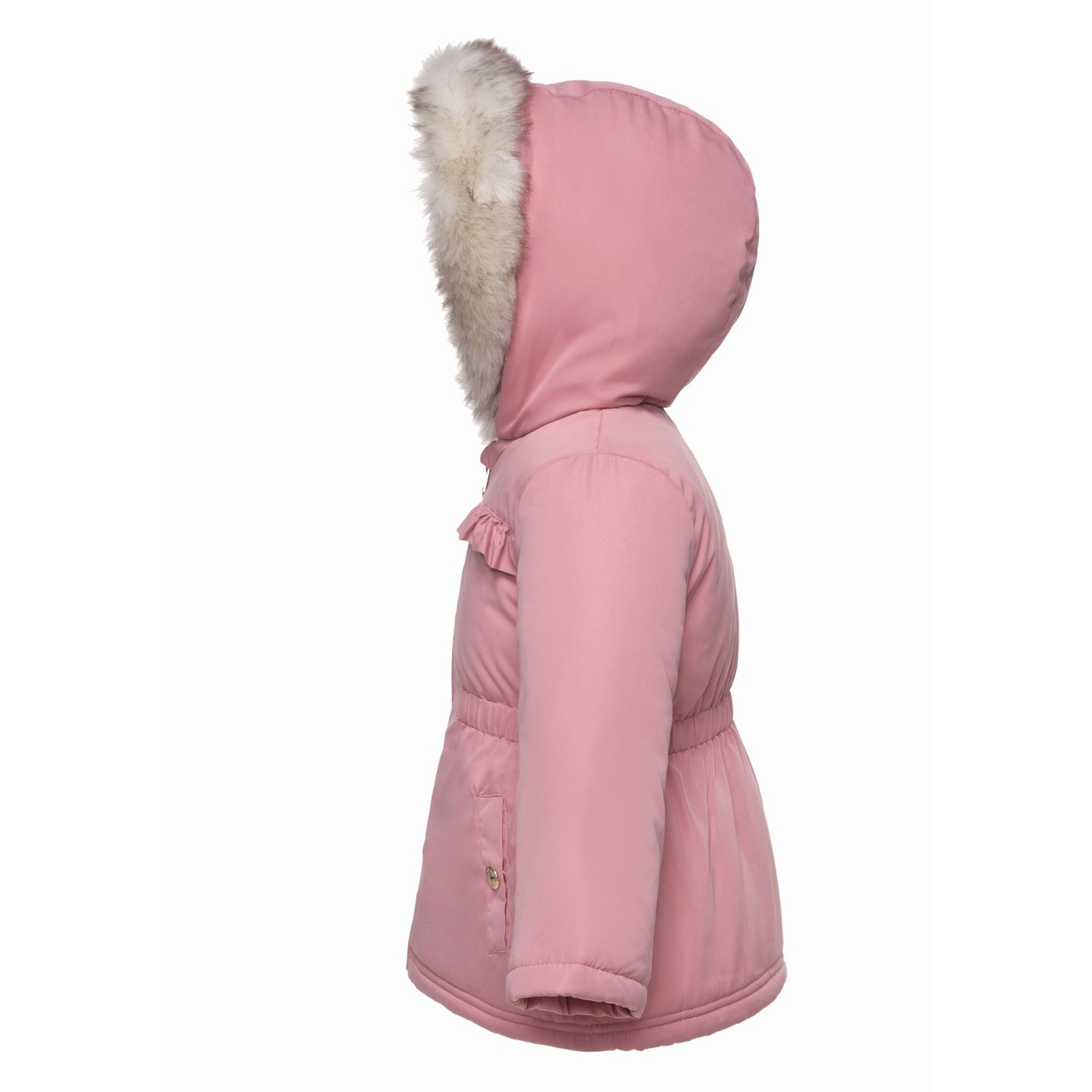 Куртка Rokka&Rolla Fleece Lined Parka Jacket Puffer Coat-Rose Pink, size 4T для девочек, цвет: Розовый — фото 4