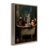 Stupell Industries Tiger in Floral Bathtub Black Framed Floater Canvas Wall Art - 3 of 4