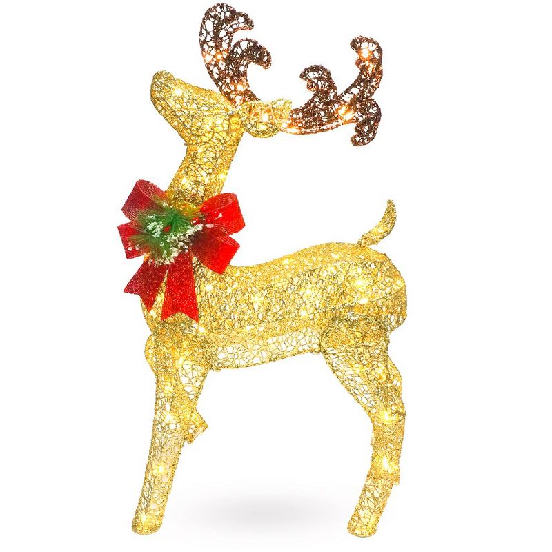 Joiedomi 3ft Gold Reindeer Buck Yard Light Christmas Outdoor Yard Garden Decorations, 2 of 6