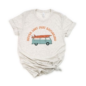 Simply Sage Market Women's Never Lost Peach Short Sleeve Graphic Tee - 1 of 4