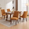 VYNXARIA Set of 2 Dining Chairs  Dinner Chair ,Comfy Fabric Upholstered Accent Chair for Kitchen , Dining Room with Curved  Wood Legs - 2 of 4