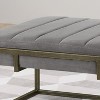Sapphtopaz 49" Velvet Bench Upholstered Entryway Bench Ottoman with Metal Legs Foot Stool Shoe Bench for Living Room, Bedroom, Entryway - 4 of 4