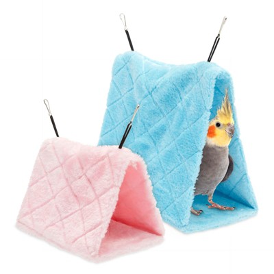 Zodaca 2 Pack Bird Hammock Swing Perch for Cozy Parakeet, Cockatiel, Parrot, Sugar Glider Cage Accessories Toys