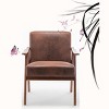 CAVINAS Upholstered Accent Chair,Mid Century Arm Chair with Wood Frame for Bedroom,Reading Room - 3 of 4