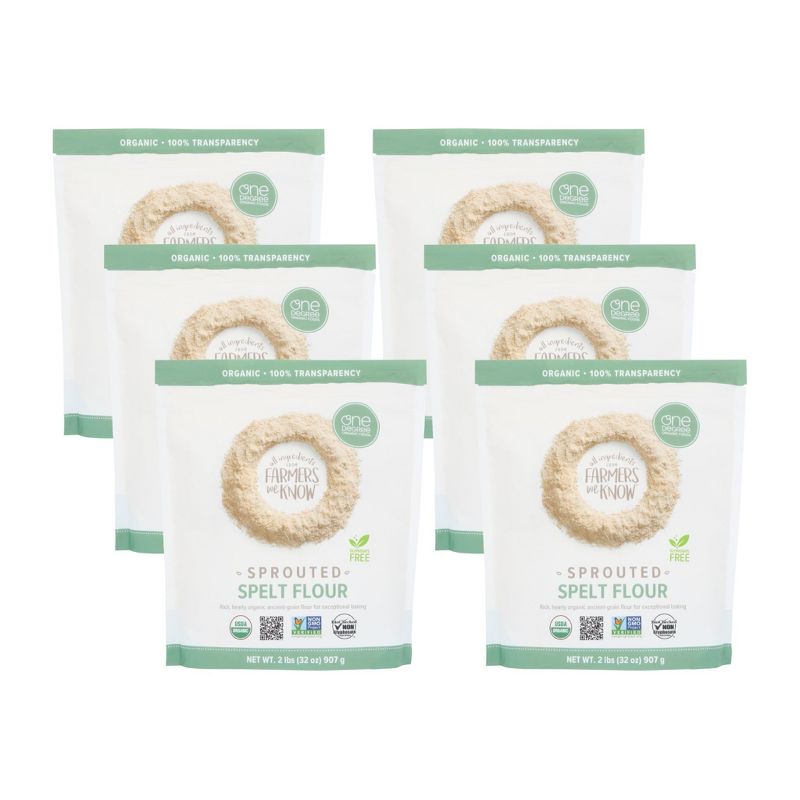 One Degree Organic Foods Sprouted Spelt Flour - Case of 6/32 oz, 1 of 7