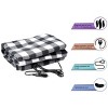 Hastings Home Large Heated Electric Car Blanket – 59" x 43", Black and White - 3 of 4
