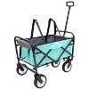 CAVINAS Collapsible Foldable Wagon Cart with 3pcs Plastic Liner Bag, Lightweight Beach Cart for Camping, Shopping, Sports - 2 of 4