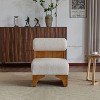 NicBex Modern Lounge Chair Solid Wood Frame, Rolled High Backrest, Soft & Durable Upholstery for Living Room, Bedroom, Office Accent - 4 of 4