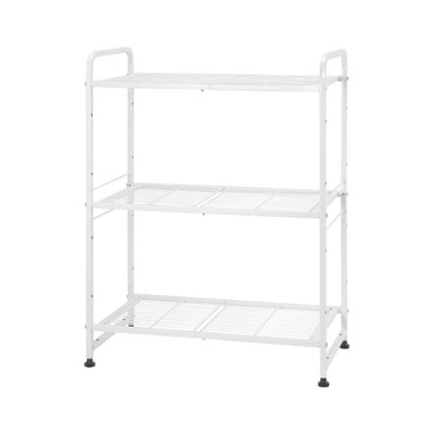 Vtec Trading White 3-Tier Stackable Wire Shelving Unit