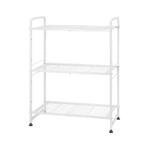 Vtec Trading White 3-Tier Stackable Wire Shelving Unit - 1 of 3