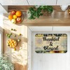 Stupell Industries Thankful & Blessed Sunflowers Printed Anti-Fatigue Floor Mat, design by Kim Allen, 30"x18" - 4 of 4