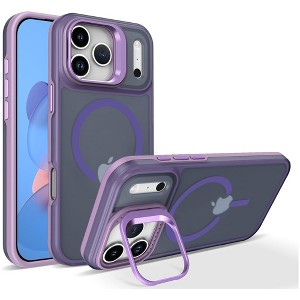 HTUTWOO for iPhone 17 Pro Case, Slim Fit Matte Clear Protective Cover, Compatible with Magsafe, with Camera Lens Bracket for iPhone 17 Pro - 1 of 4