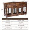 58 Inch Dog Crate Furniture – 2 Room Indoor Kennel with Large Drawers, Durable Pet House - 3 of 4