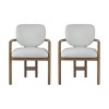 Dining Arm Chairs Set of 2,Modern Accent Chairs with Upholstered Seat and Solid Wood Frame for Dining Room-Baofuwish - 3 of 4