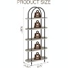 5 Tier Bookcase Arched Display Racks,71 in Tall Bookshelf Freestanding Open Storage Shelf with Sturdy Metal Frame for Bedroom Living Room Home Office - 3 of 4