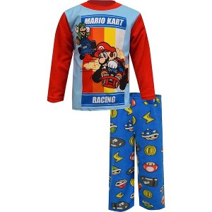 Super Mario Little/Big Boys' 2-Piece Fleece Sleepwear Pajama Sets - 1 of 4