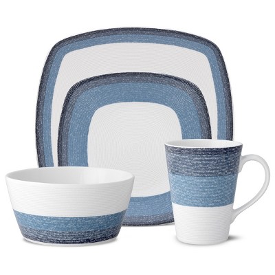 Noritake Colorwave White Geschirr-Set – 4-teiliges Platzdeckenset Aus Steingut – Spülmaschinenfest
