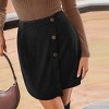 Women's Corduroy Button-Front Mini Wrap Skirt - Cupshe - 4 of 4