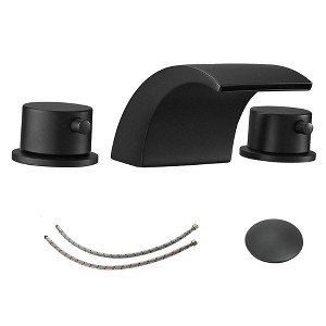 BWE 8 in. Widespread 2-Handle Bathroom Faucet With Led Light And Pop Up Drain - 1 of 4