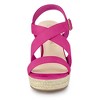 Allegra K Women's Espadrille Ankle Strap Crisscross Strap Wedges Sandals - 2 of 4