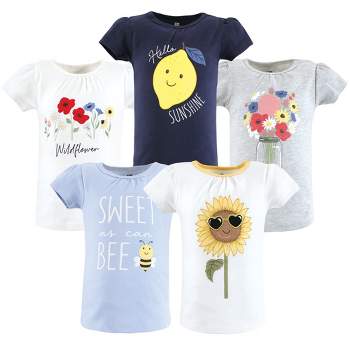 Hudson Baby Girl Short Sleeve T-Shirts, Wildflowers