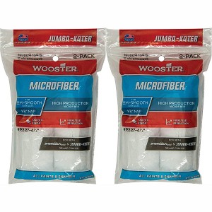 Wooster Genuine 4.5" Jumbo-Koter Microfiber 3/8" Nap 2 Sets Of 2-Pack Roller Cover # RR327-4.5-2PK - 1 of 1