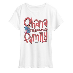Women's - Lilo and Stitch - Ohana Means Family Short Sleeve Graphic T-Shirt - 1 of 4
