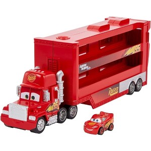 RED Disney Pixar Cars Minis Transporter with Vehicle - 1 of 4